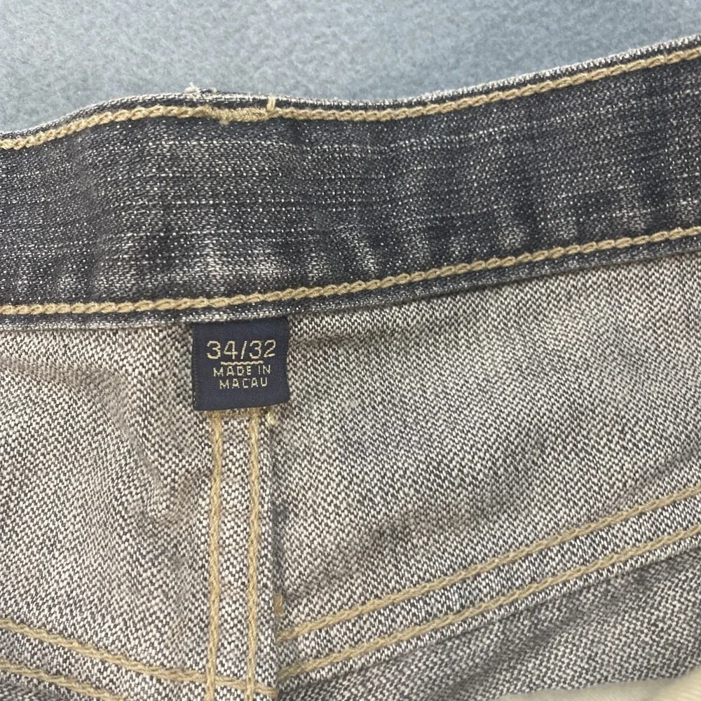 Banana Republic Straight Leg Jeans Mens 34 X 32 Blue Dark Wash Regular Fit Denim